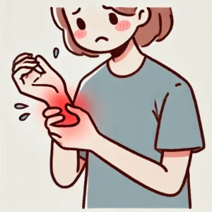 손목통증으로 아파하는 환자