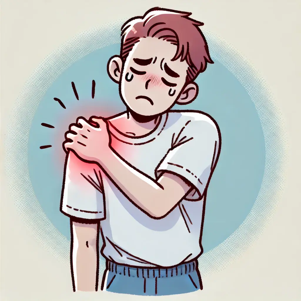오십견으로 통증 있는 사람