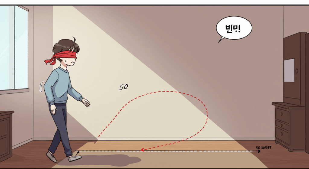 제자리걸음 이동 테스트