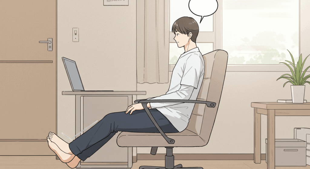 의자에 바로 앉기
