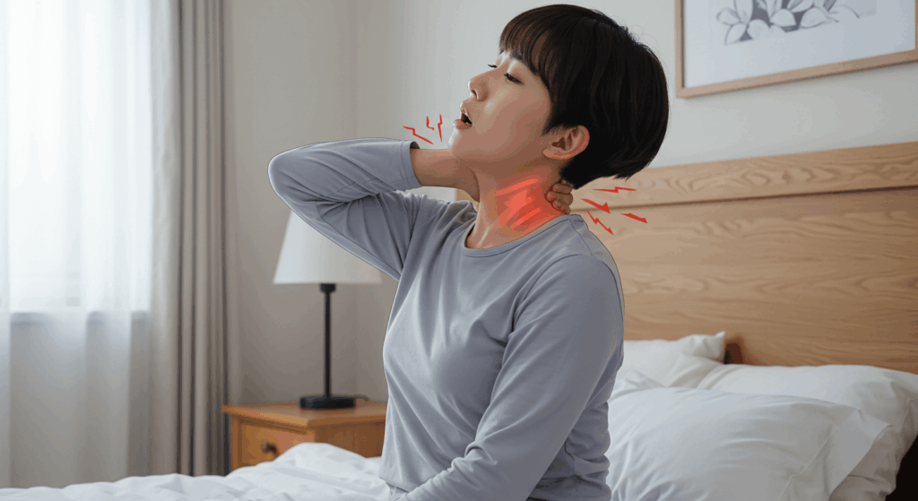 아침에 갑자기 목이 안 돌아가는 급성 통증