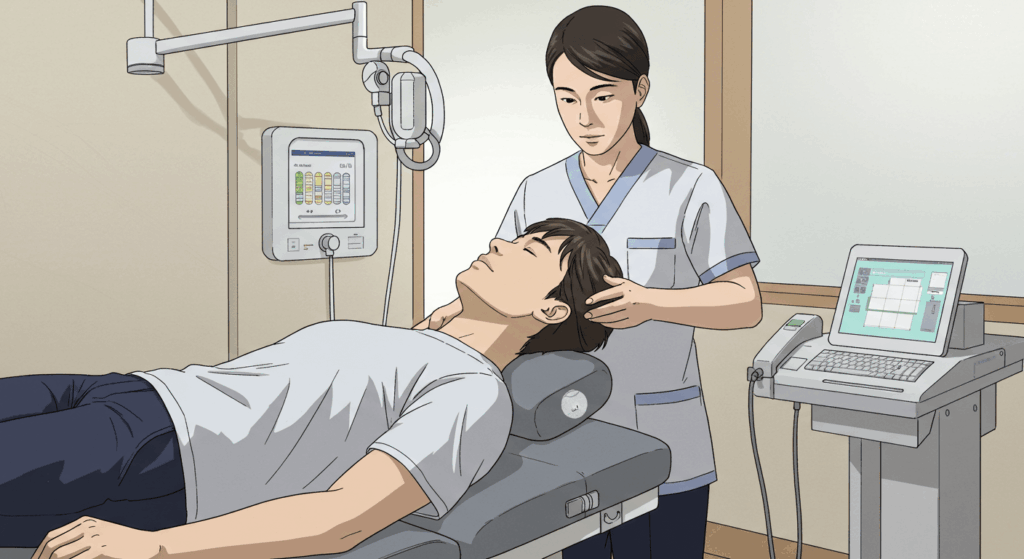 비수술적 치료 받는 장면