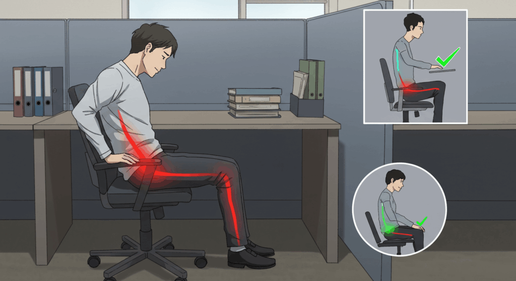 코어 근육 약화로 골반이 쉽게 틀어지