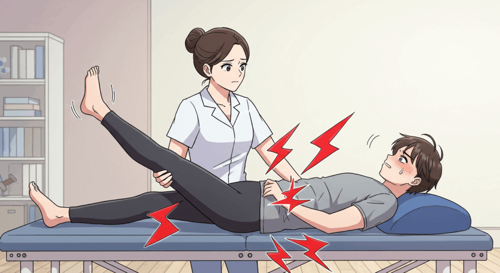 하지직거상검사(SLR)에서 터지는 방사통
